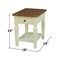 International Concepts Rectangle Vista Solid Wood End Table with Shelf and Drawer -, 18 in W, 24 in L, 24 in H, Wood OT79-15E - alternate 4